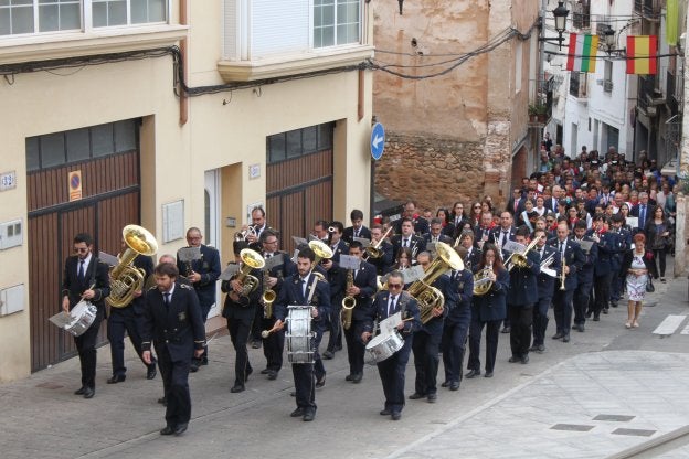 Imagen del pasacalles del 27 de septiembre del 2016, día grande de las fiestas patronales. :: E.P.