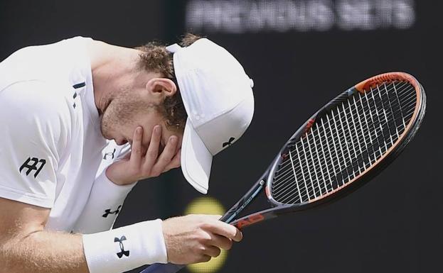 Andy Murray, con gesto contrariado.