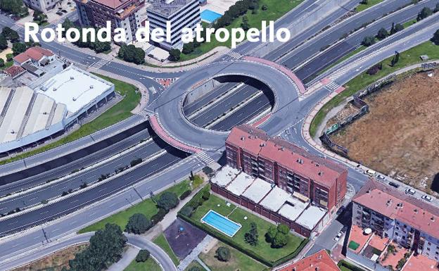 Zona del atropello donde dos mujeres han resultado heridas al cruzar.
