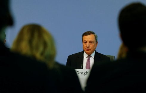 Mario Draghi, ayer. :: reuters