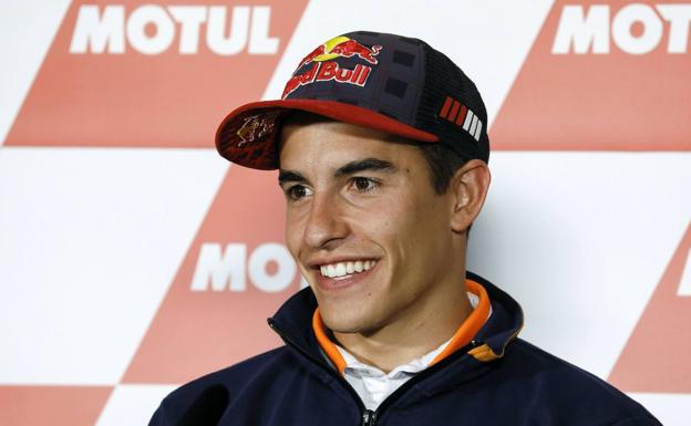 Marc Márquez, muy sonriente. /Efe