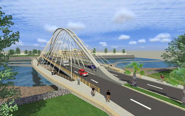 Las infografías del proyecto presentado en Bolivia, pese a no corresponderse exactamente con los planos del mismo, son exactamente iguales a las del Cuarto Puente de Logroño.