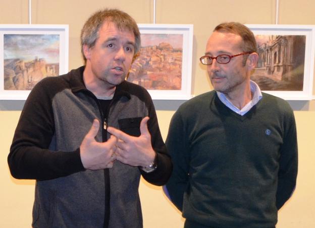Javier Garrido y Carlos López, ayer, en la inauguración de la exposición. :: i. álvarez. /