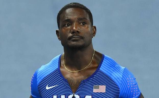 Justin GAtlin, en una competición. /Afp