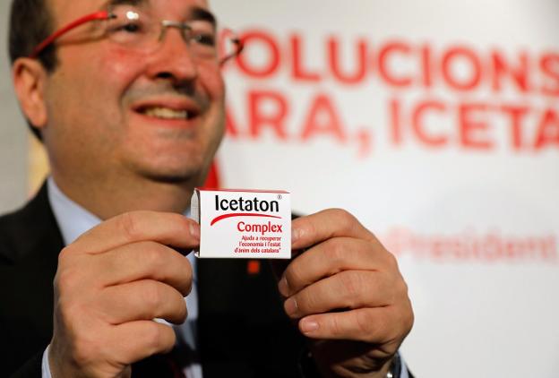 Miquel Iceta presenta el Icetatón, «seis para el follón y uno para la solución». :: efe/