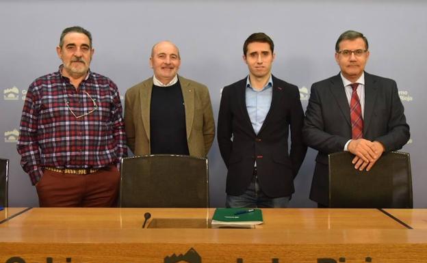 José Miguel Crespo, Javier Fernández, Daniel del Río y Arturo Colina. /GOB. RIOJA