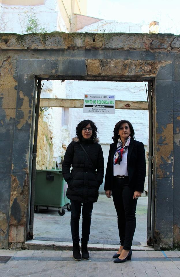 Laura Rivado y Concha Andreu posan en la zona de ampliación. /Diego Marín A.