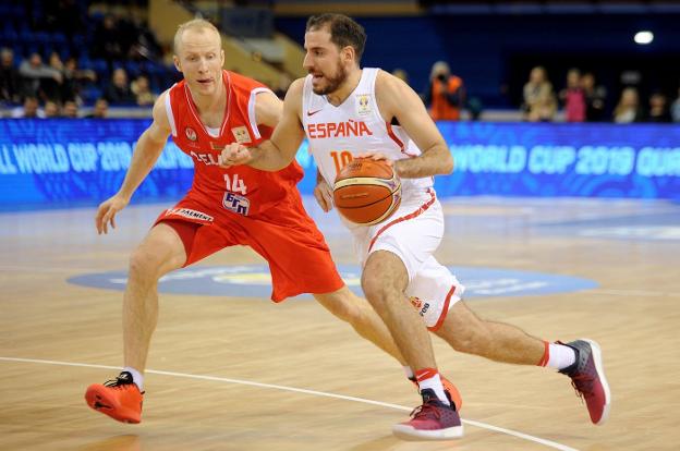 Quino Colom fue el máximo anotador de la selección española con 17 puntos. :: efe
/