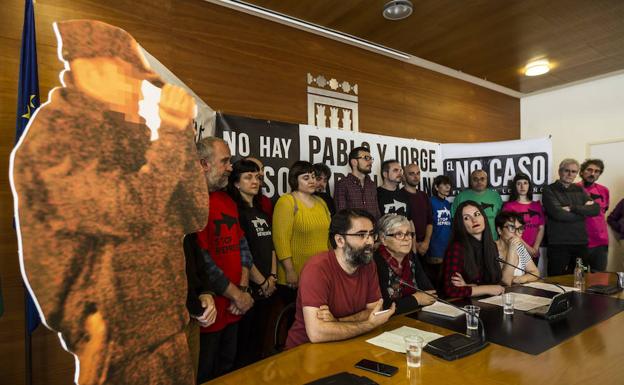 La Plataforma Stop Represión demanda la absolución de Jorge y Pablo. /Justo Rodriguez