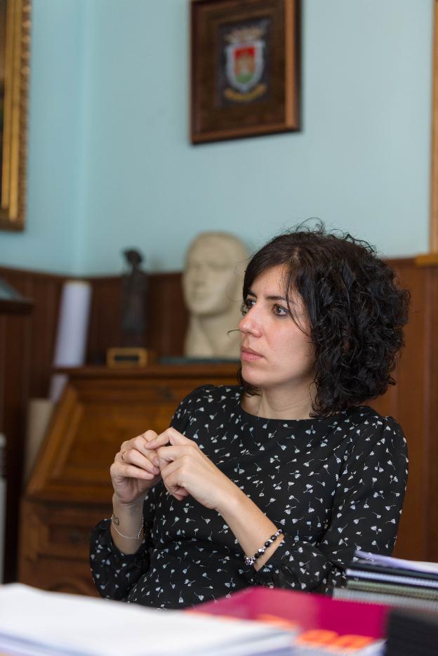 Laura Rivado, en un momento de la entrevista. :: donézar/