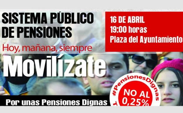 UGT y CCOO se concentran en Logroño por unas pensiones dignas y de calidad