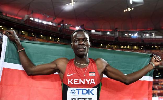 Nicholas Bett tras proclamarse campeón del mundo en 2015. /Franck Fife