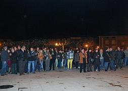Concentración de protesta, ayer en Belorado/ DIARIO DE BURGOS/