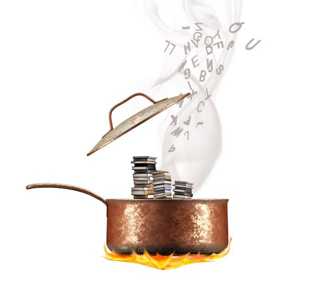 Cocina envuelta en papel de regalo