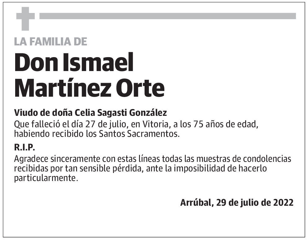 Don Ismael  Martínez Orte