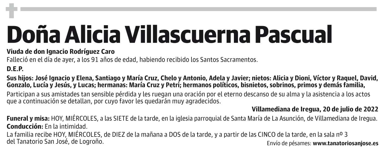 Doña Alicia Villascuerna Pascual