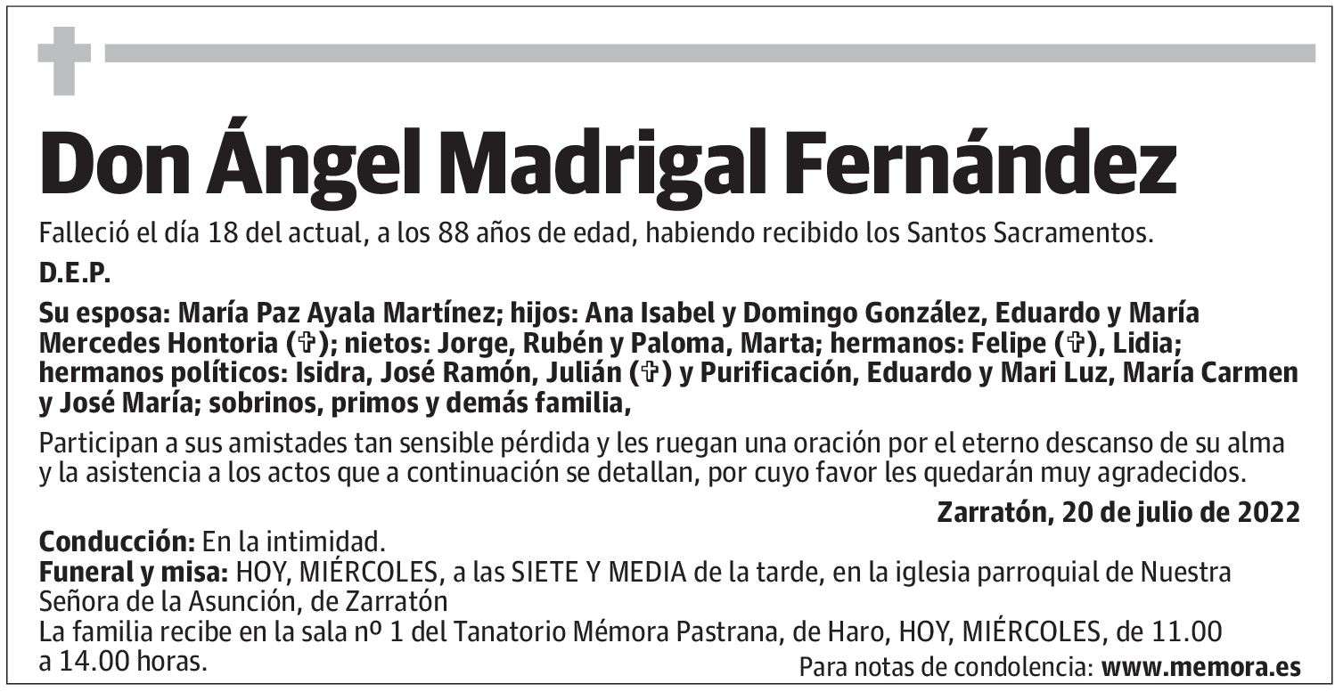 Don Ángel Madrigal Fernández