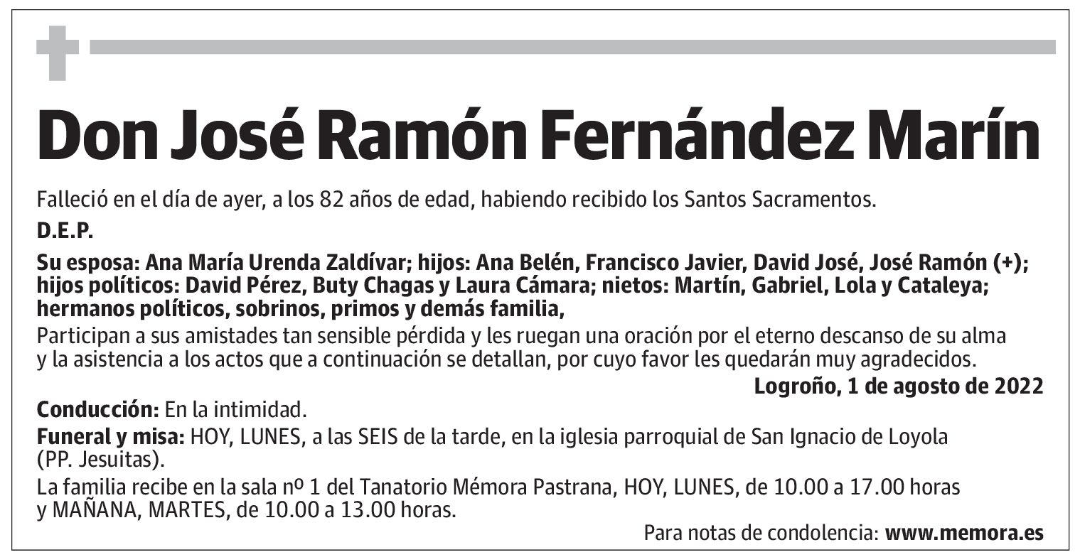 Don José Ramón Fernández Marín