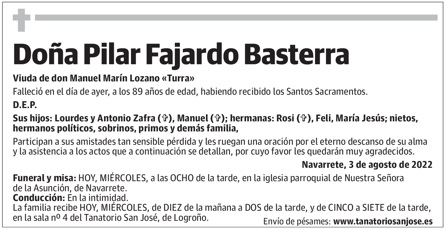 Doña Pilar Fajardo Basterra