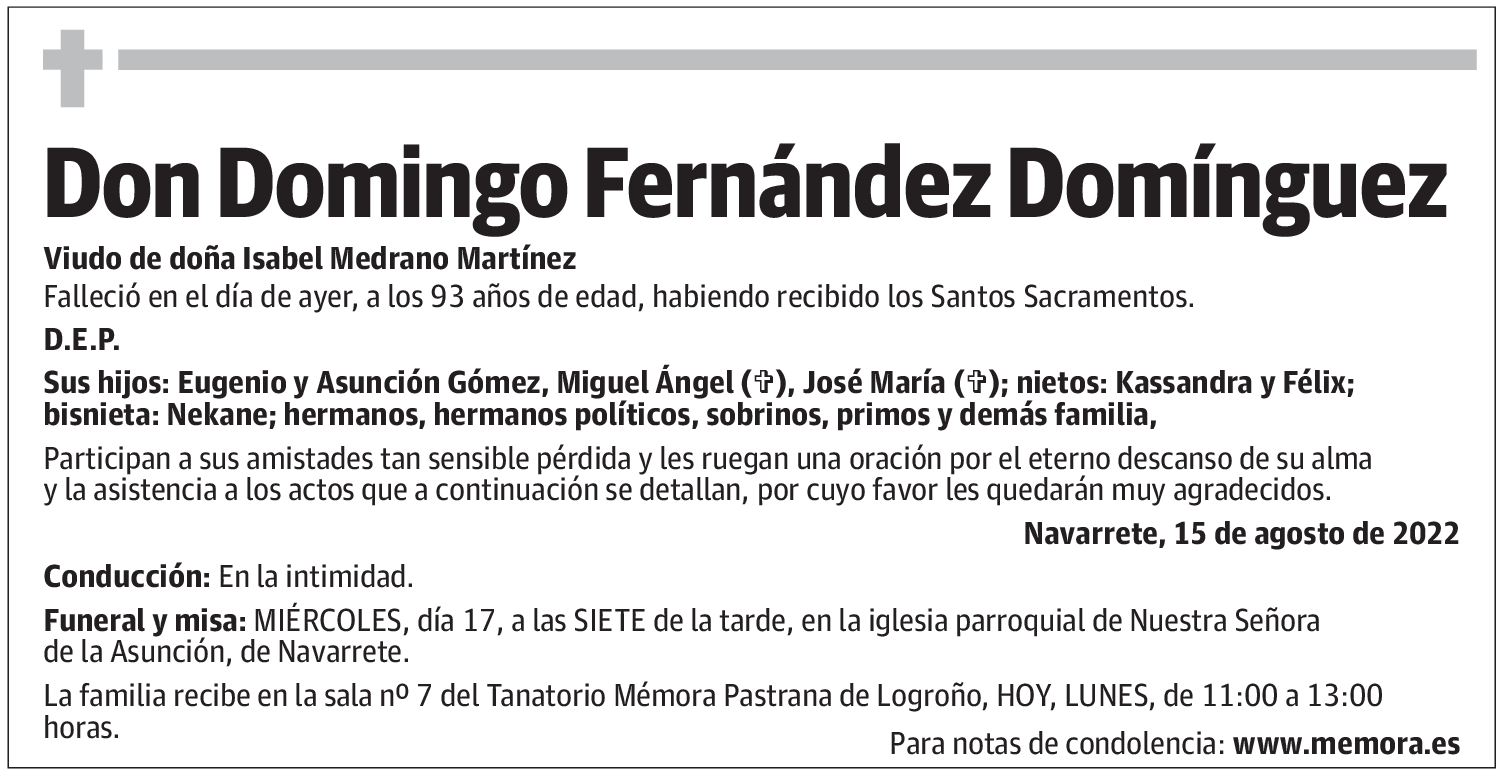 Don Domingo Fernández Domínguez