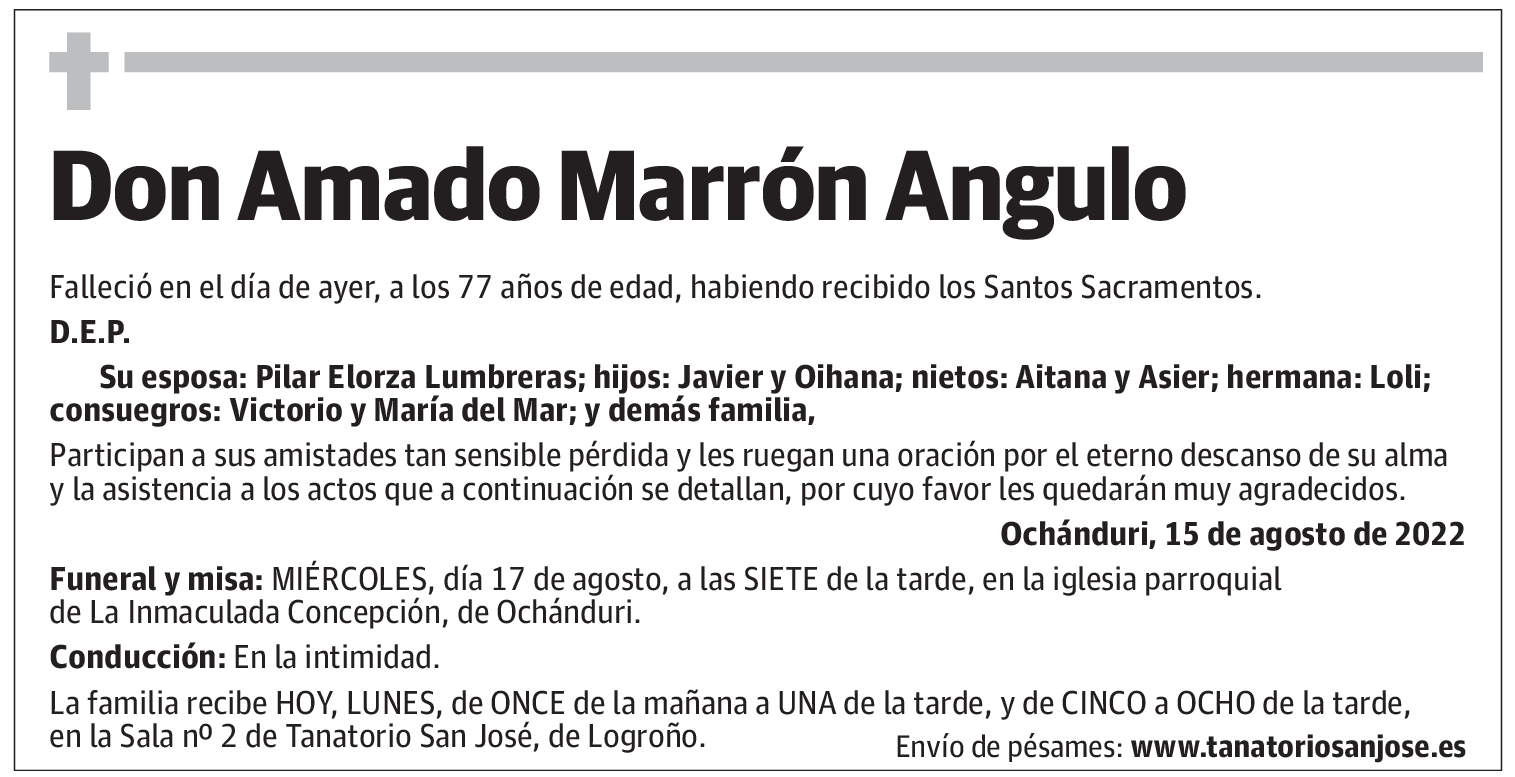 Don Amado Marrón Angulo