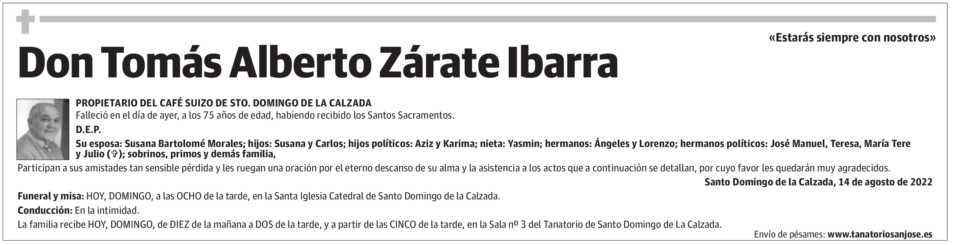 Don Tomás Alberto Zárate Ibarra
