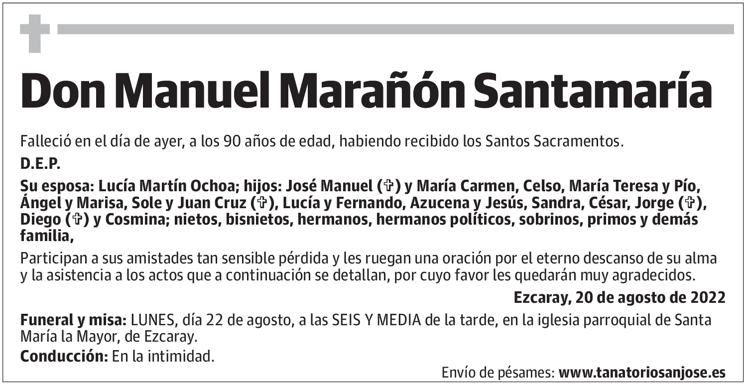 Don Manuel Marañón Santamaría