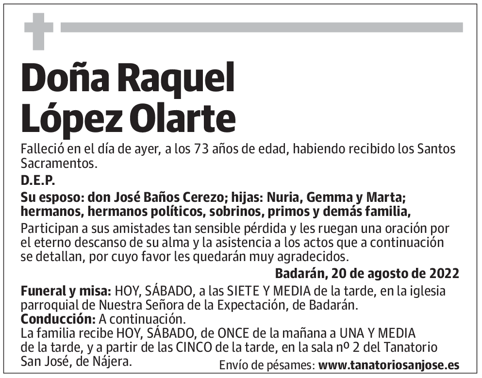 Doña Raquel  López Olarte