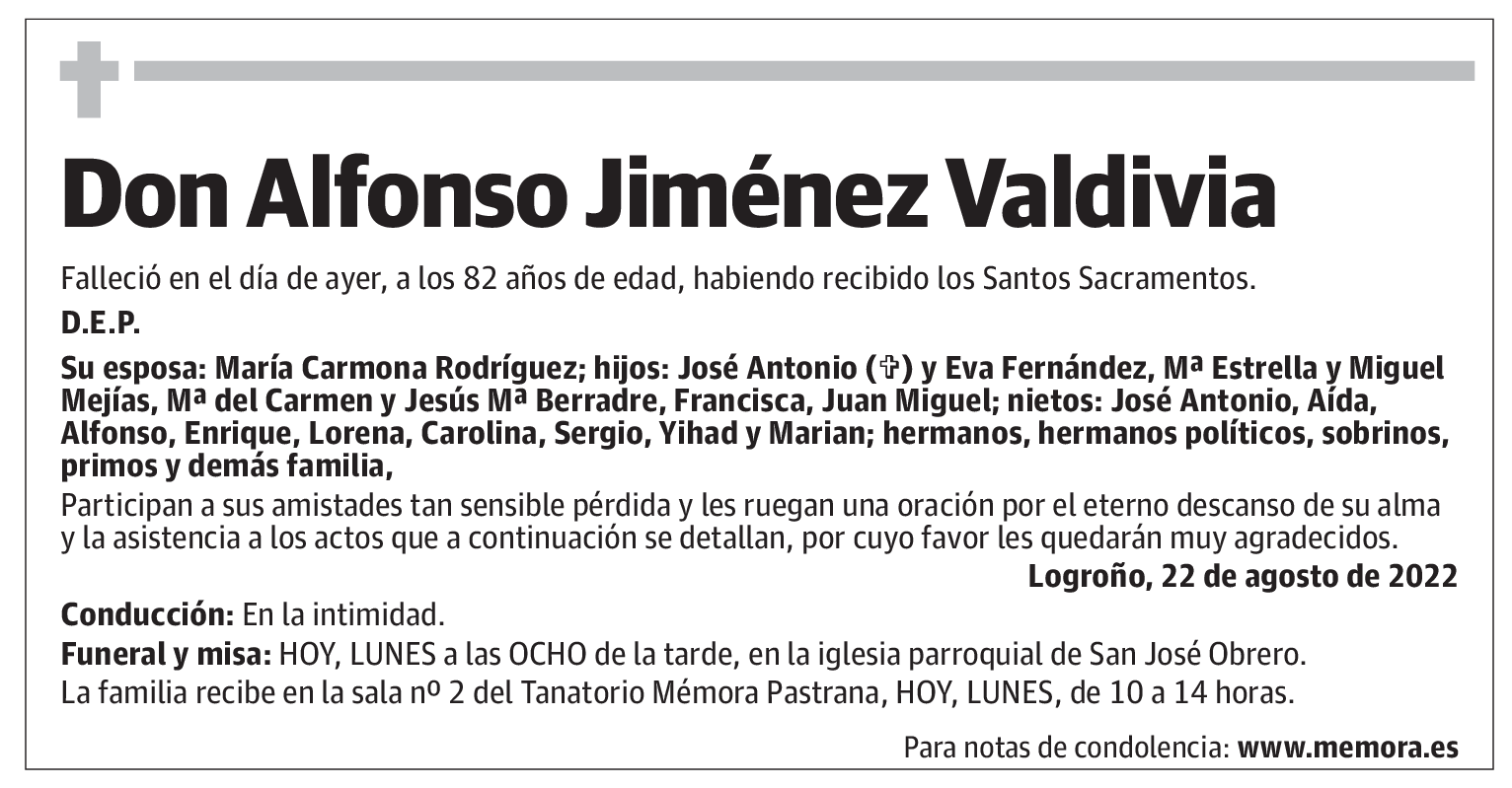 Don Alfonso Jiménez Valdivia