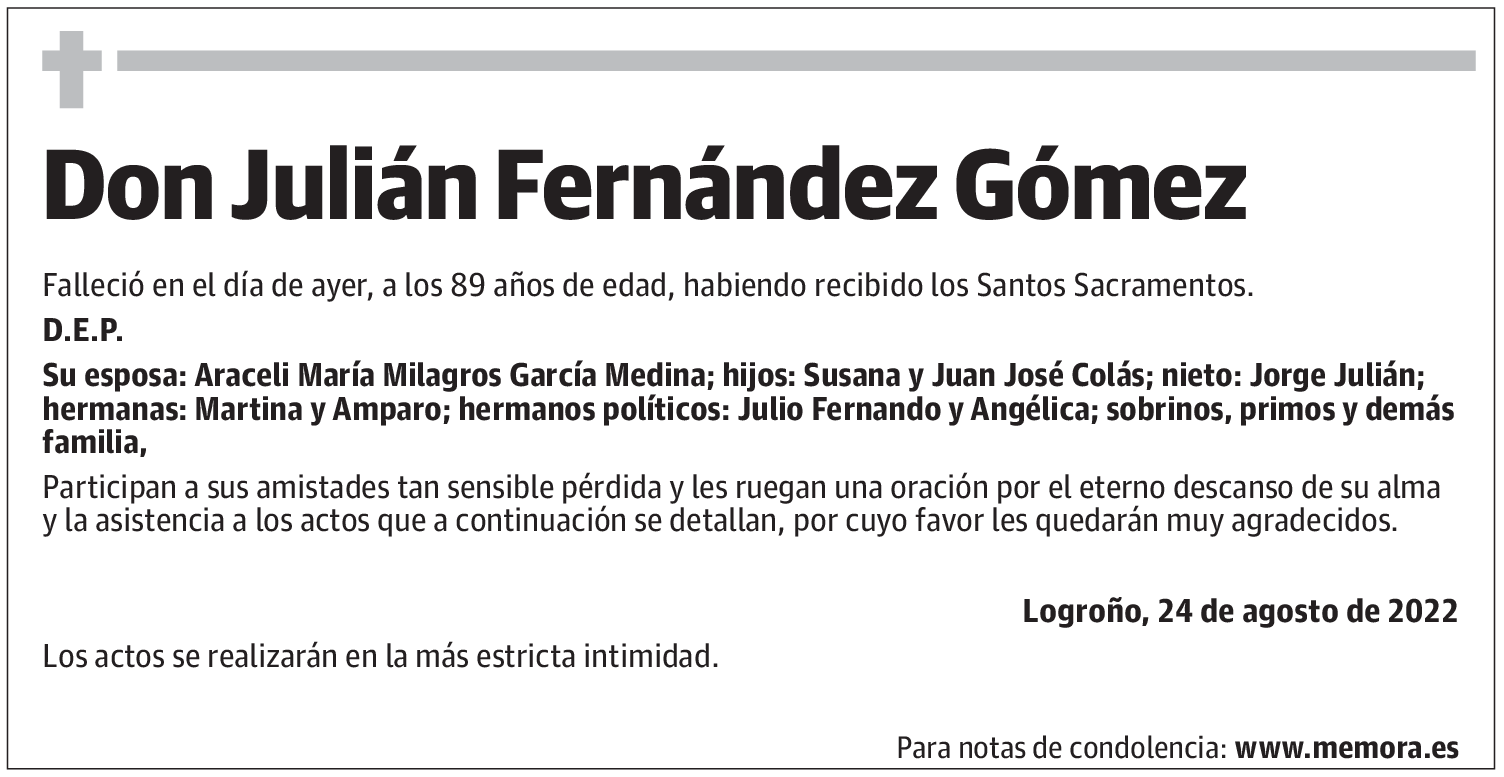 Don Julián Fernández Gómez