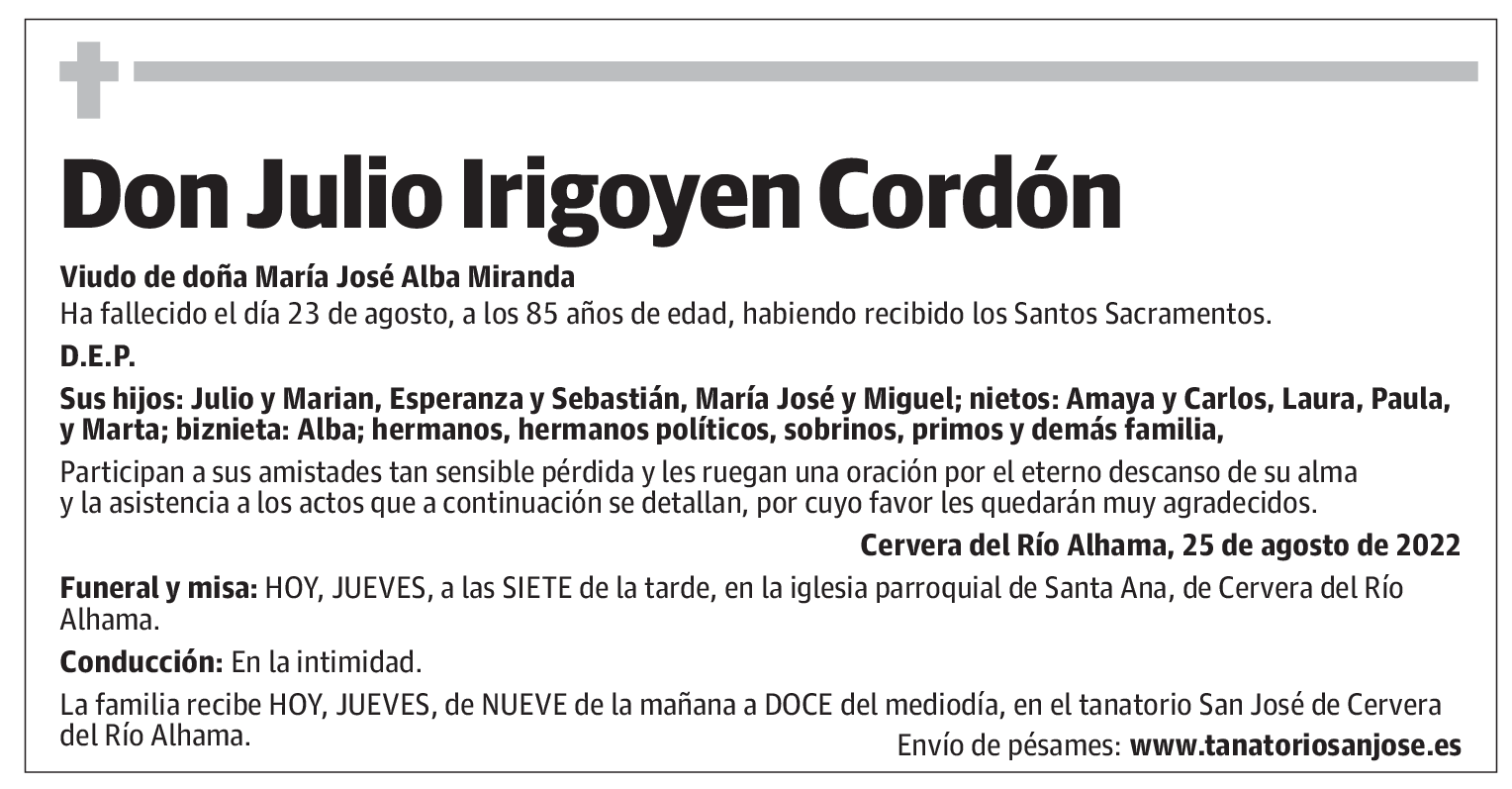 Don Julio Irigoyen Cordón