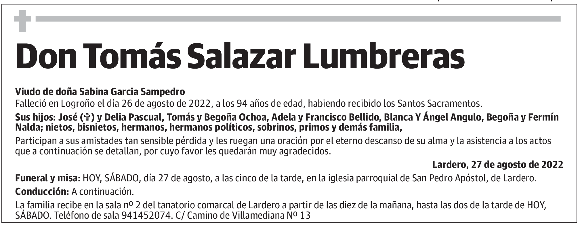 Don Tomás Salazar Lumbreras