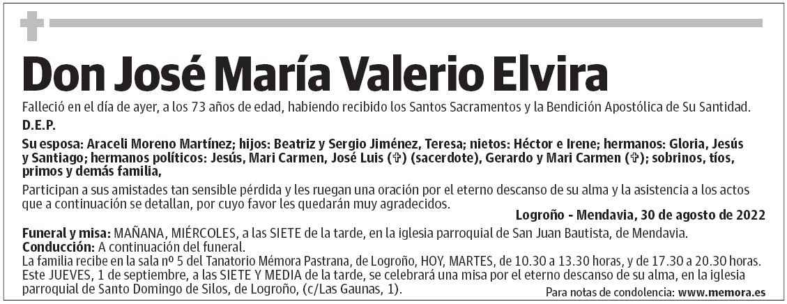 Don José María Valerio Elvira