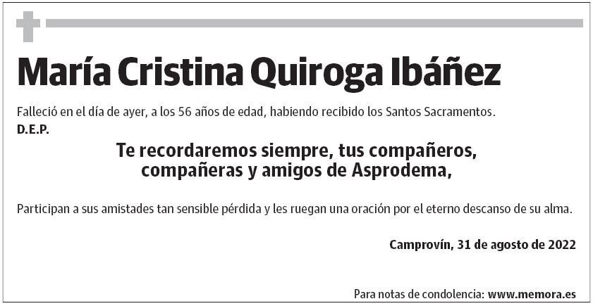 María Cristina Quiroga Ibáñez