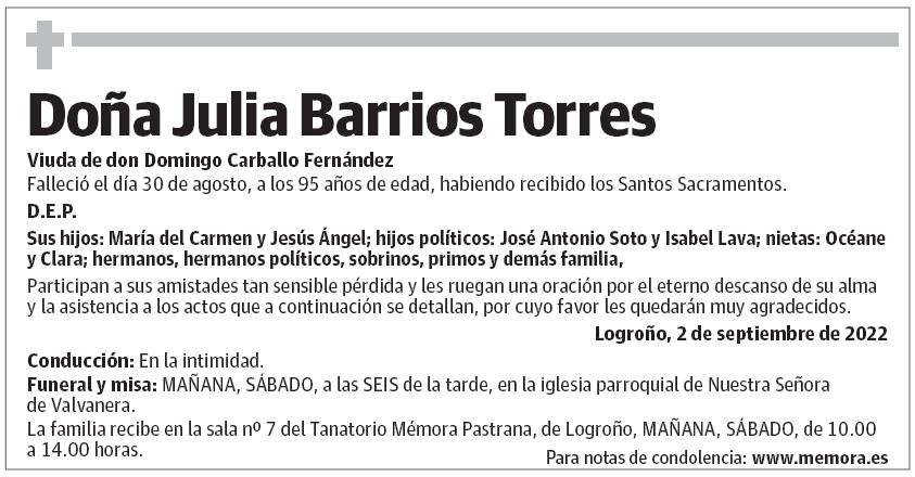 Doña Julia Barrios Torres