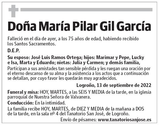 Doña María Pilar Gil García