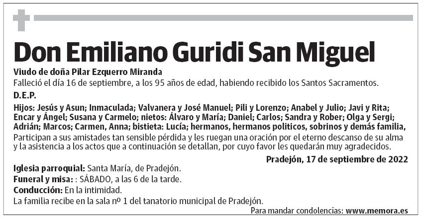 Don Emiliano Guridi San Miguel