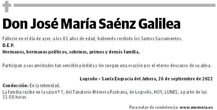 Don José María Saénz Galilea