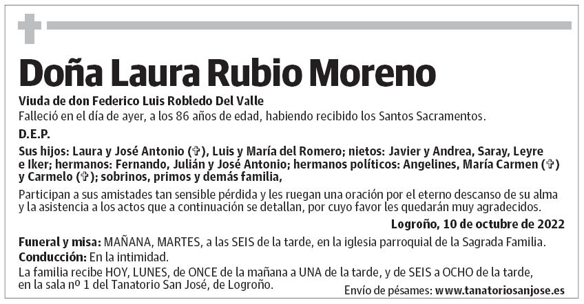 Doña Laura Rubio Moreno