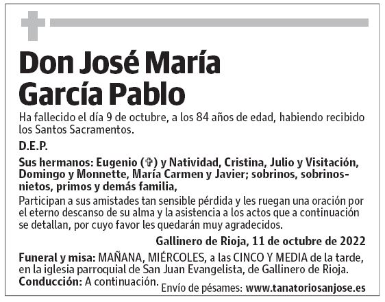 Don José María García Pablo