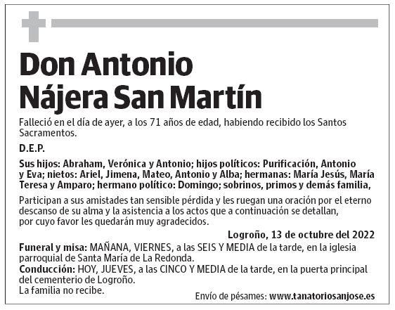 Don Antonio Nájera San Martín