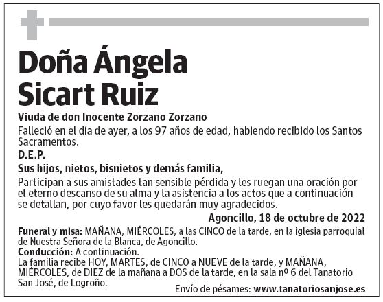 Doña Ángela Sicart Ruiz