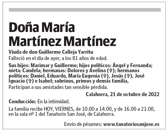 Doña María Martínez Martínez