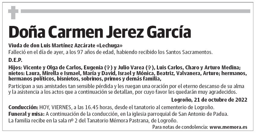 Doña Carmen Jerez García