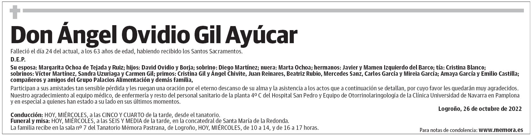 Don Ángel Ovidio Gil Ayúcar