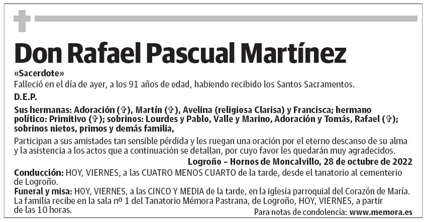 Don Rafael Pascual Martínez