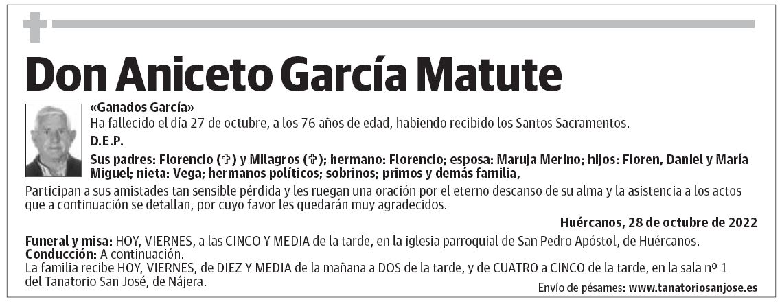 Don Aniceto García Matute