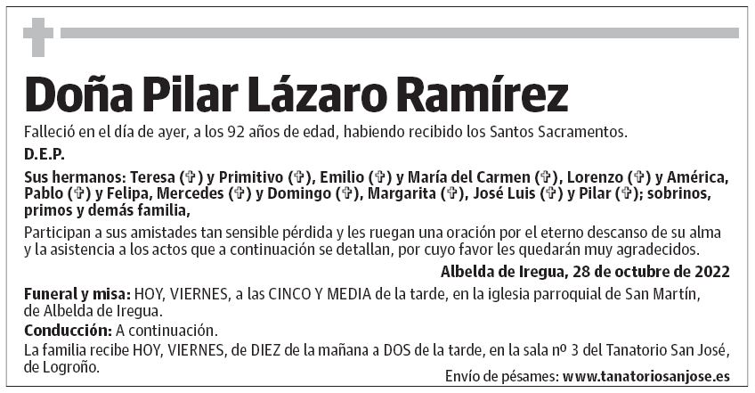 Doña Pilar Lázaro Ramírez