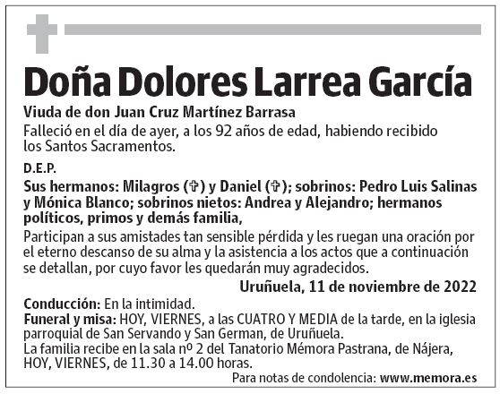 Doña Dolores Larrea García