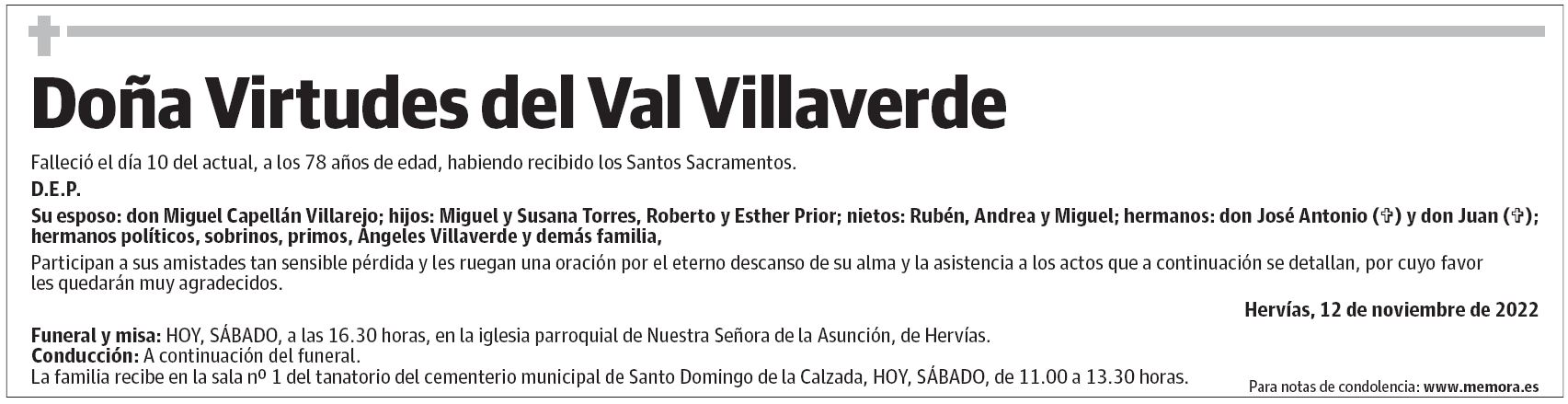 Doña Virtudes del Val Villaverde
